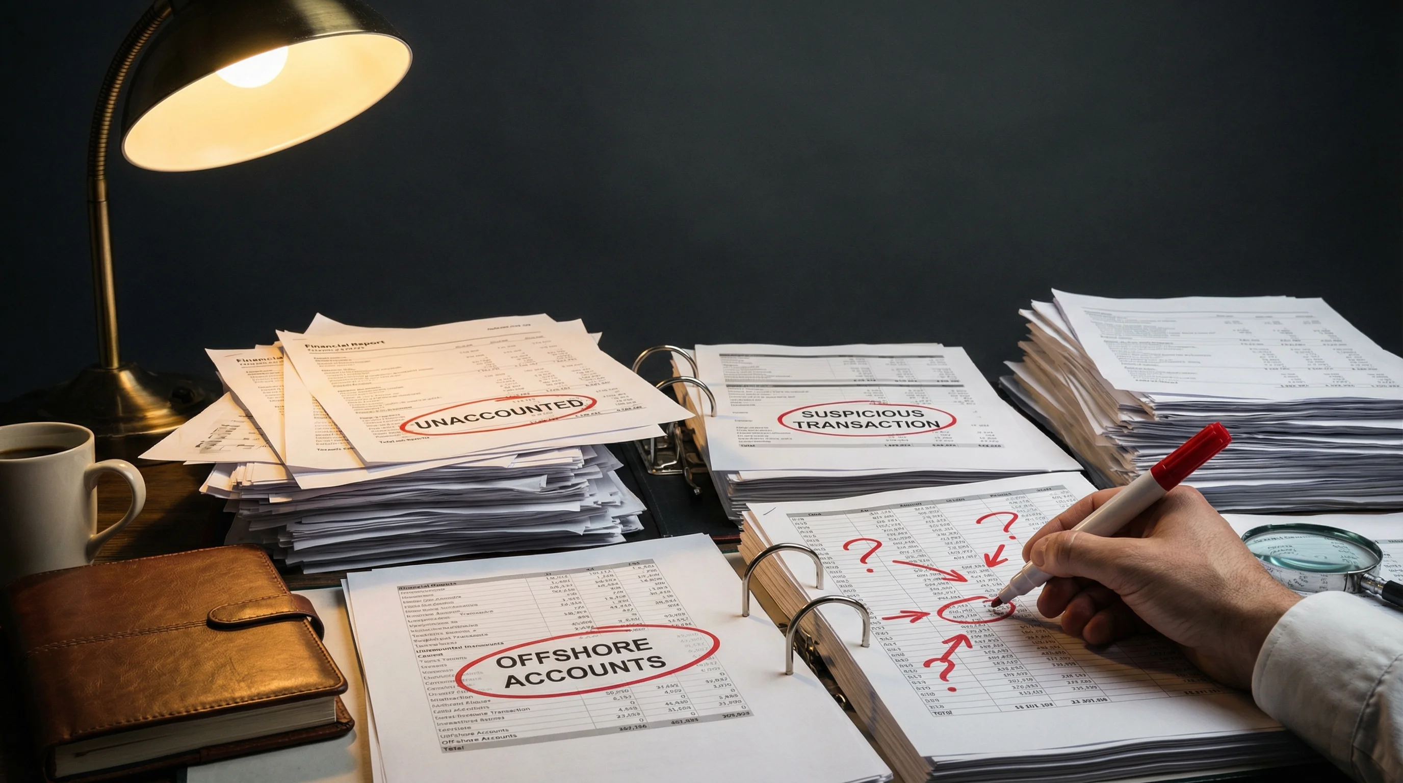 财务文件分析画面 - 吃瓜黑料 - 数据异常标注